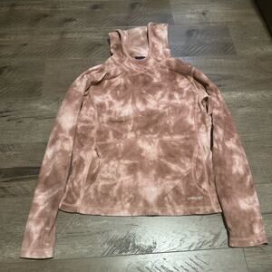 Patagonia Synchilla Micro D-Luxe Hoody Tie Dye Dusty Rose Pink M NWOT